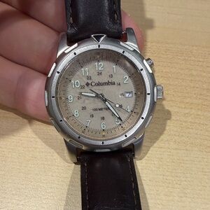 Columbia Silver and Black Analog Watch